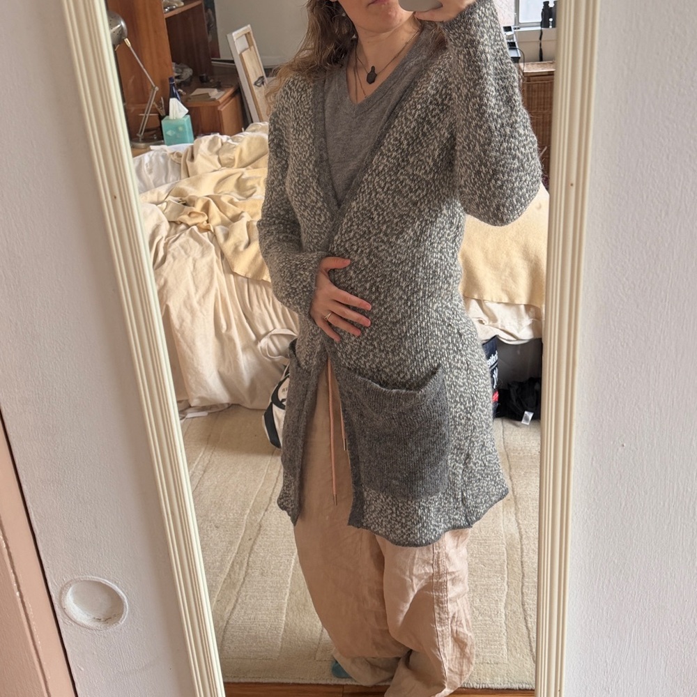 100% Icelandic wool cardigan duster